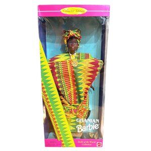 Mattel 1996 Ghanian Barbie #15303 Dolls Of The World Collection NRFB Sealed Box